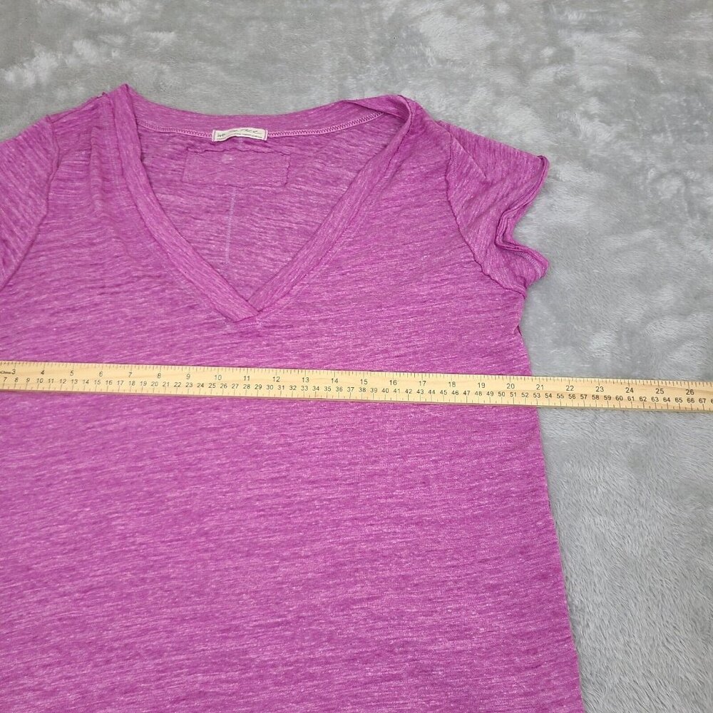 We the‎ Free Sundance Slouchy T-Shirt Azalea Pink Distressed V-Neck, Size M - Picture 3 of 6